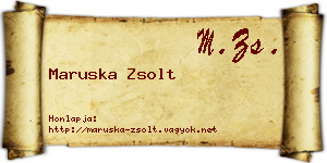 Maruska Zsolt névjegykártya
